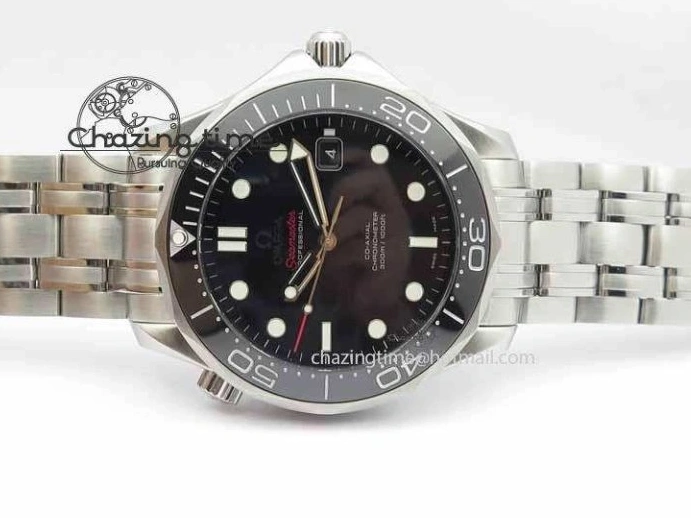 0227 Seamaster 300M SS MK 1:1 Best Edition Black Dial Ceramic Bezel On SS Bracelet A TopPick 8177